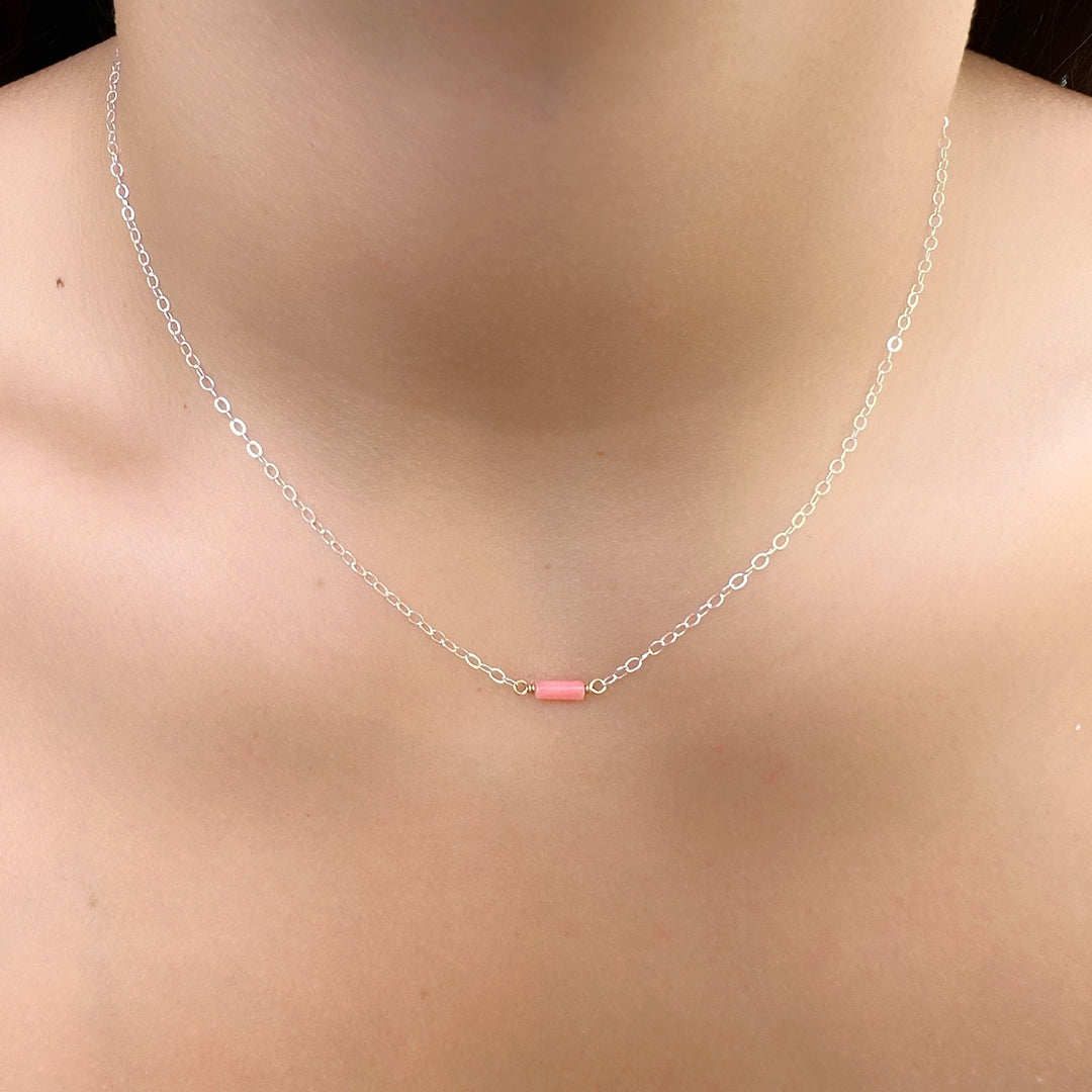 Mini Plata Coral Rosa