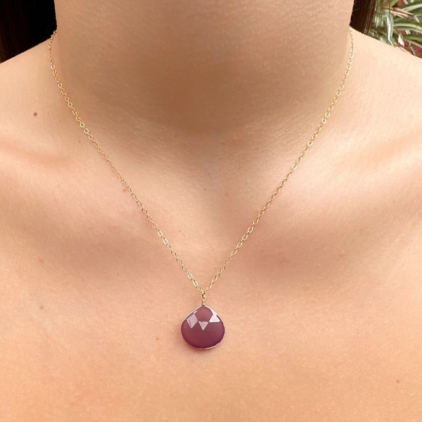Collar de Ágata Morada