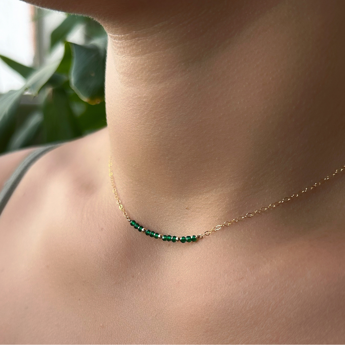 Choker Ágata Proteção e Poder Prateado