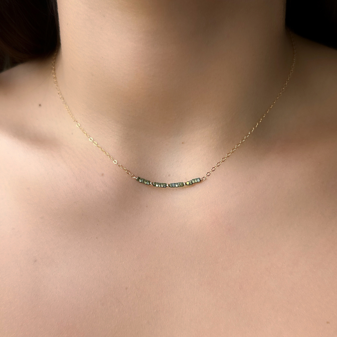 Choker de Hematita Verde