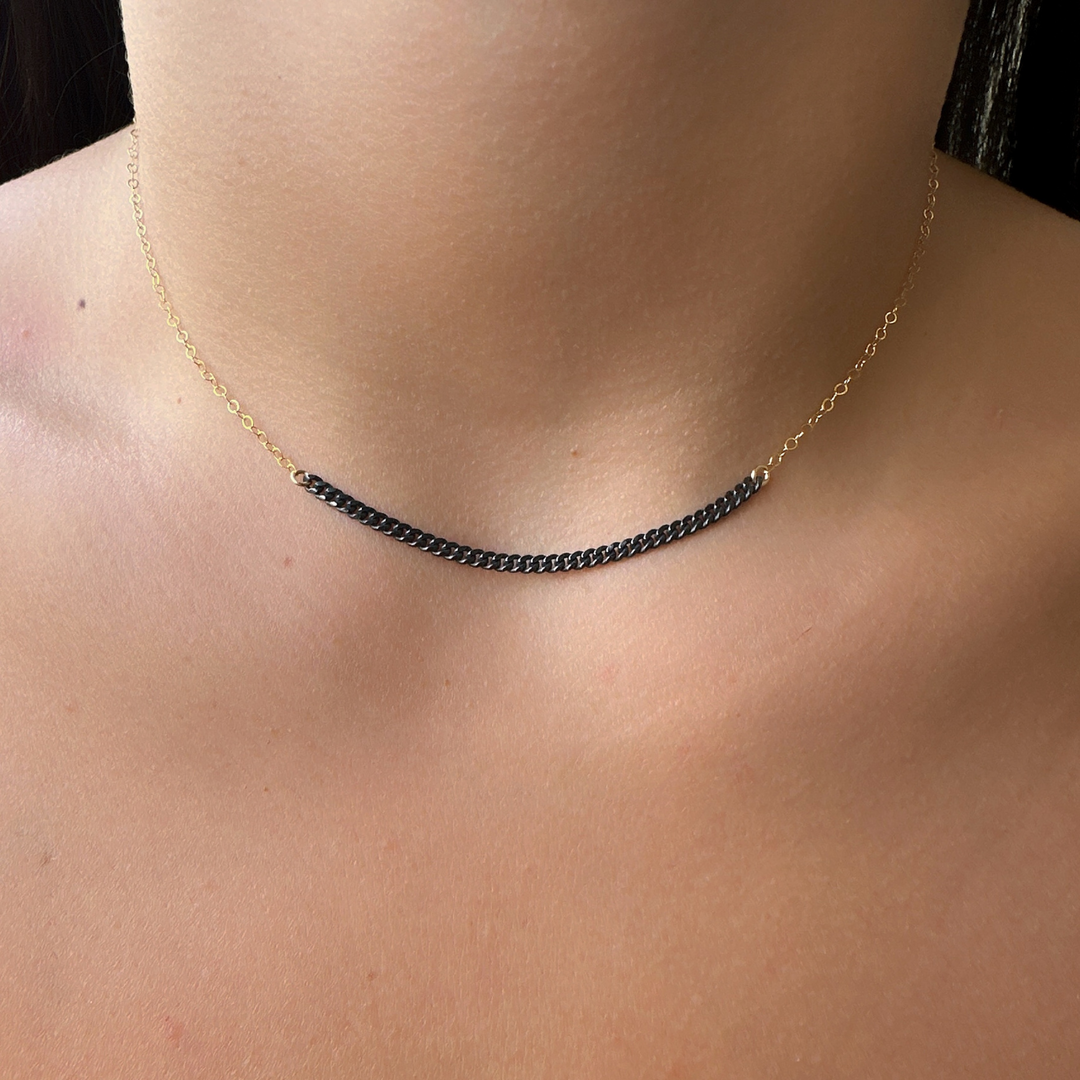 Choker Plata Pavonada