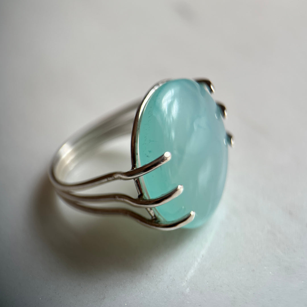 Anillo de Ónix Cielo en Plata