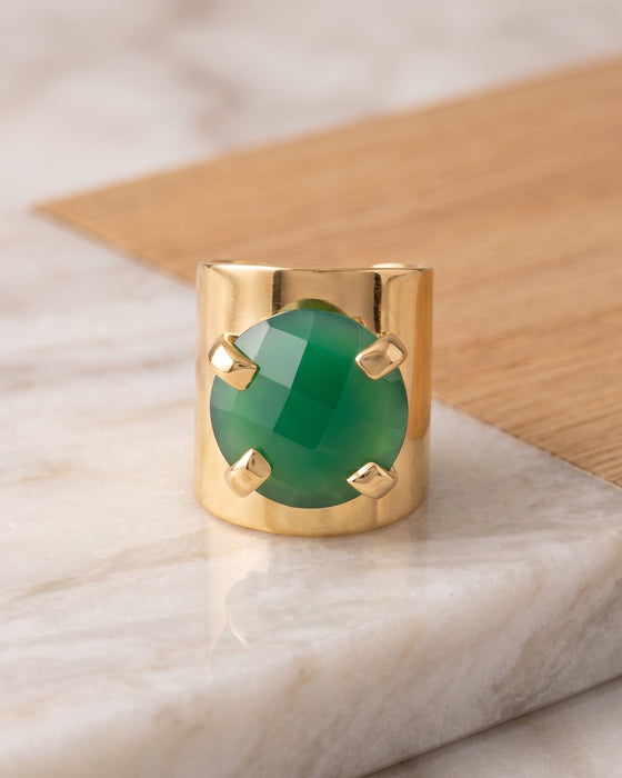 Anillo de Ágata Verde