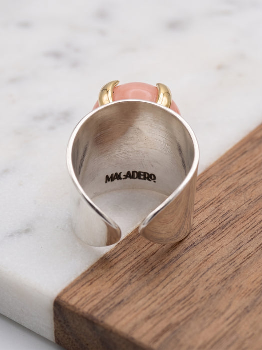 Anillo de Calcedonia Rosa