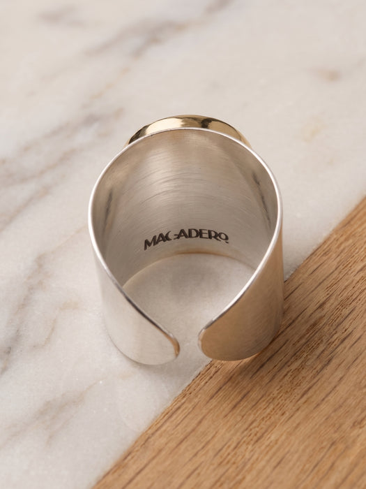 Anillo de Druza de Cuarzo Blanco