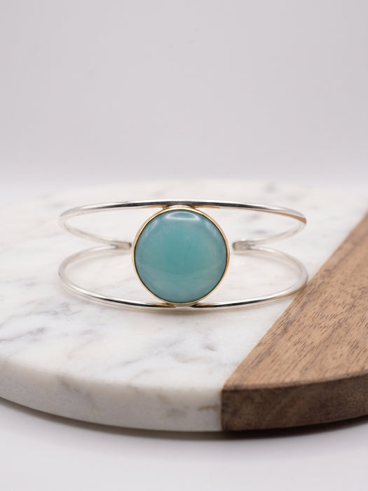 Brazalete de Calcedonia Azul