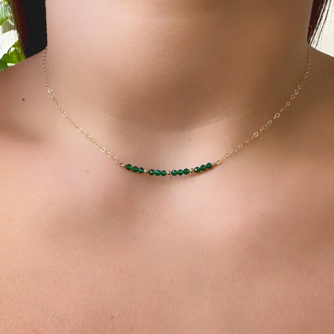 Choker de Ágata Verde