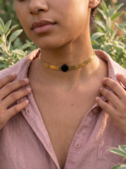 Collar Flechas de Hematita