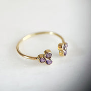 Anillo de chispas de Amatista en Oro