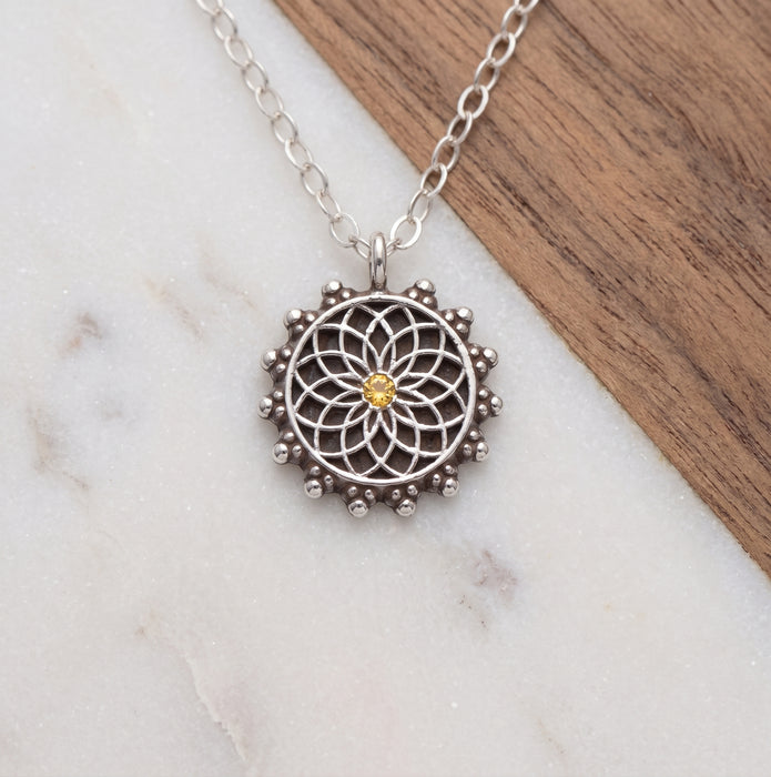 Dije Flor de la Vida en Plata