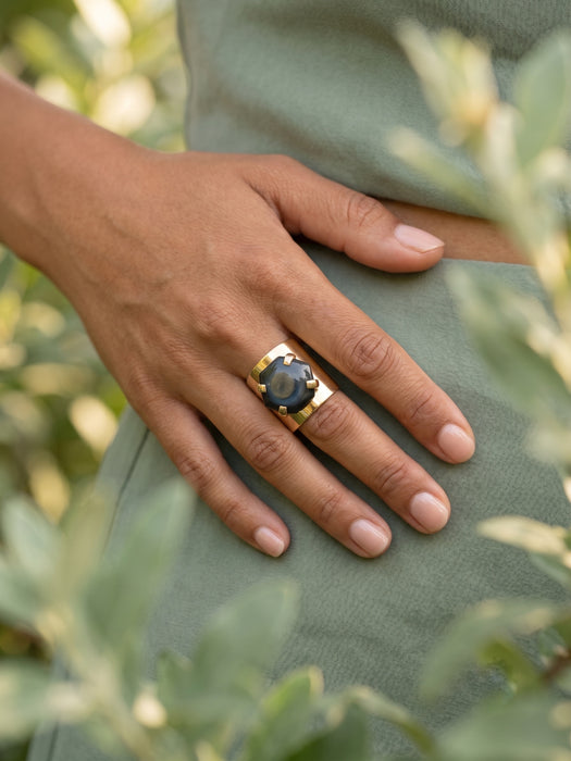 Anillo de Obsidiana Arcoíris