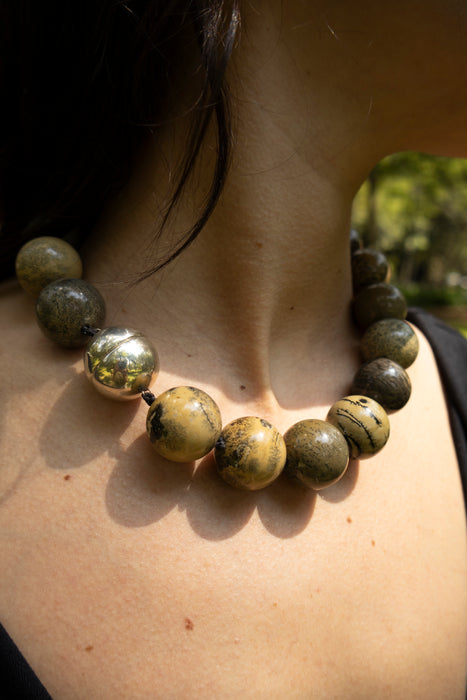 Collar Gaia Jaspe Dendrita