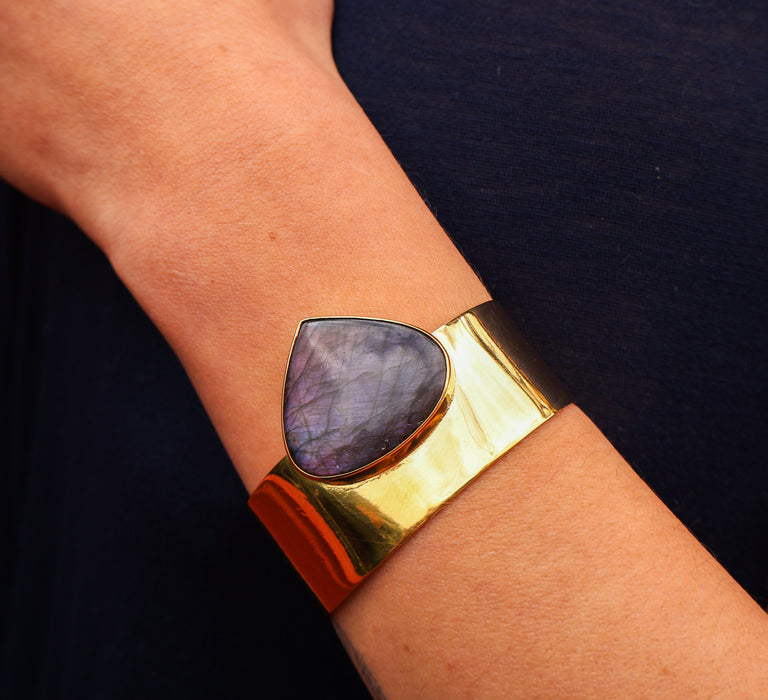 Brazalete de Labradorita Violeta