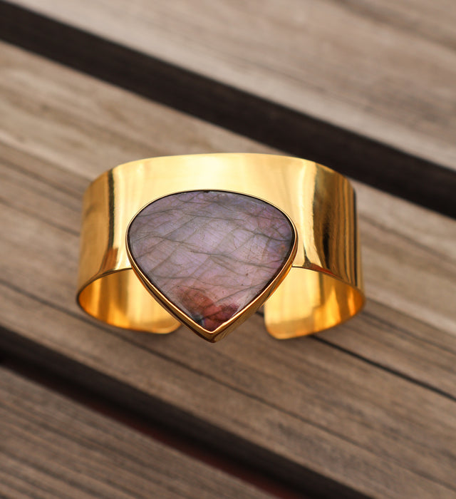 Brazalete de Labradorita Violeta