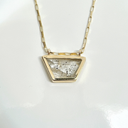 Collar de Cuarzo Lodolita en Oro