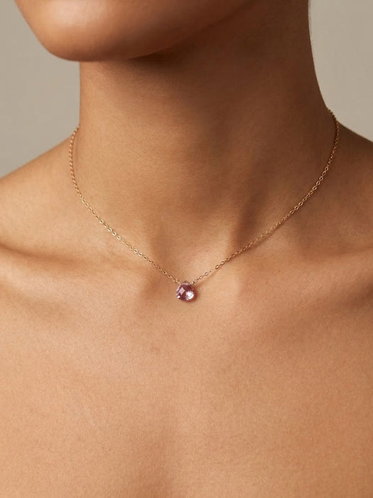 MINI / Oro / Circonia Rosa