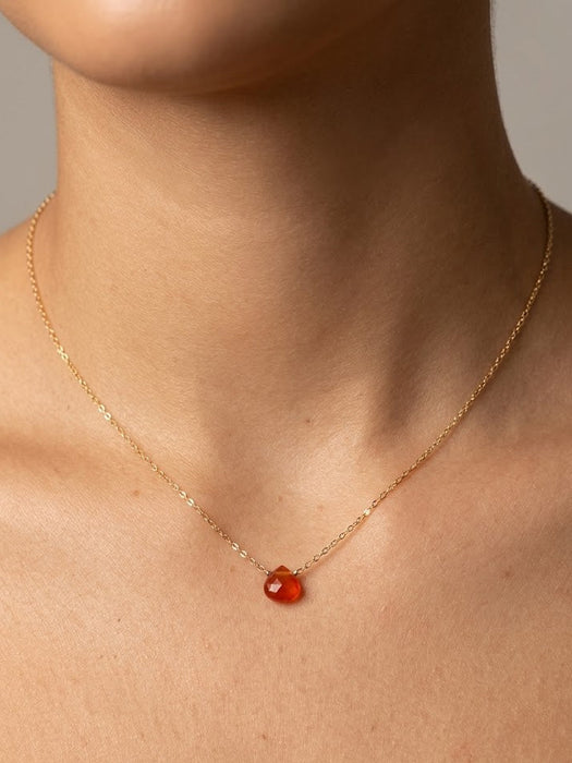 MINI / Oro / Ágata Cornalina