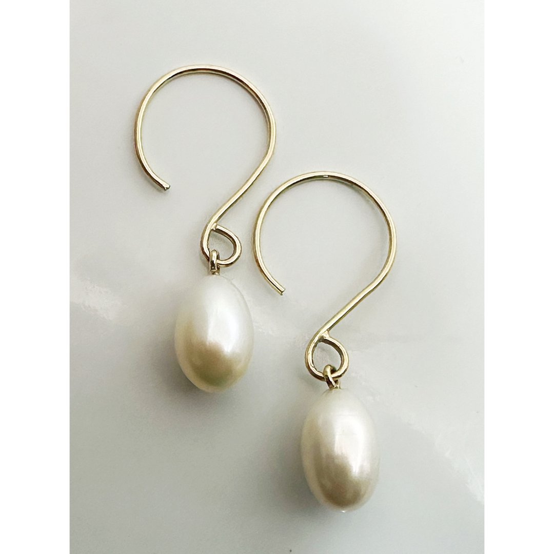 Aretes de Perlas en Oro de 14K