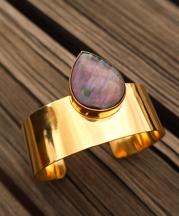 Brazalete de Labradorita Morada